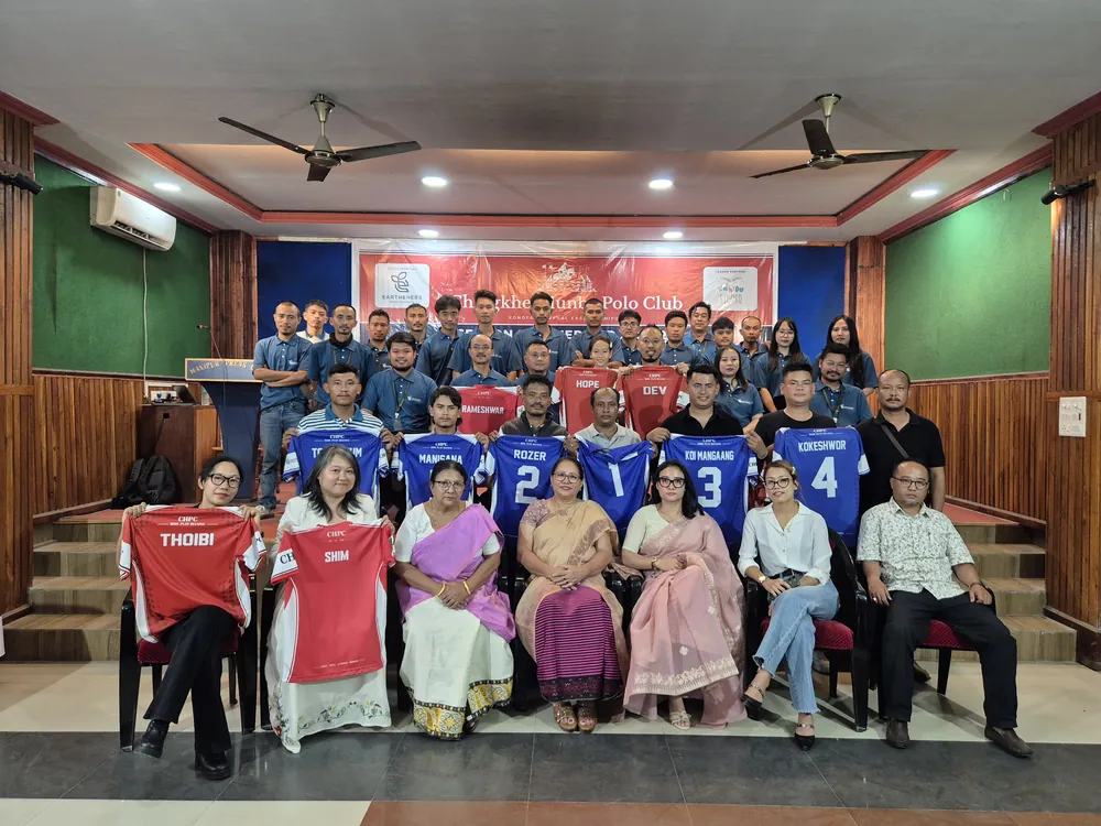 Players, club members, partners and guests together at the Manipur Press Club after the launch